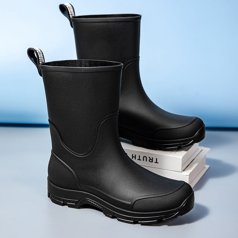 New Couple Rain Boots Outdoor Simple Restraint Casual Men'S Water Shoes Rain Boots Non-Slip Waterproof Rainy Day Women'S Boots - Image 4